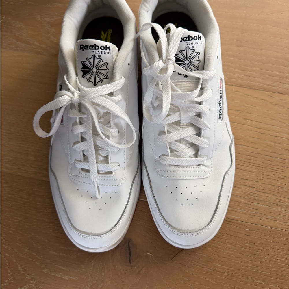 Reebok White Low-Top Leather Sneakers